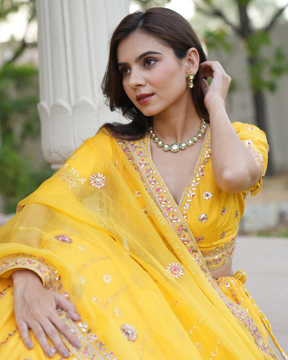 Polki_Silver_Necklace